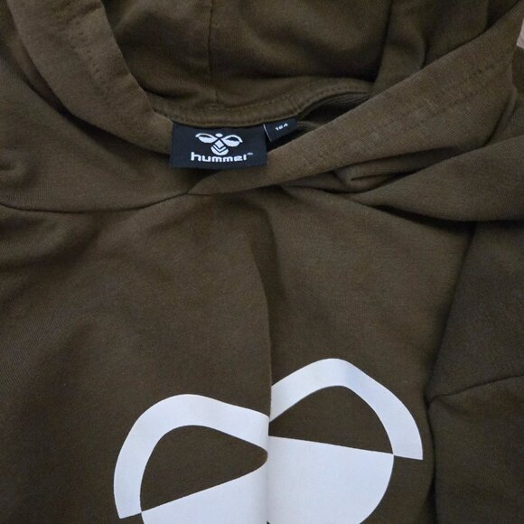 Danish designer/Hummel boys hoodie size 10/12 medium in olive green - Picture 3 of 3